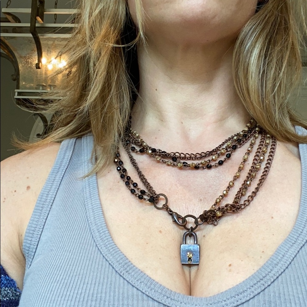 Wrap necklace and velvet choker!